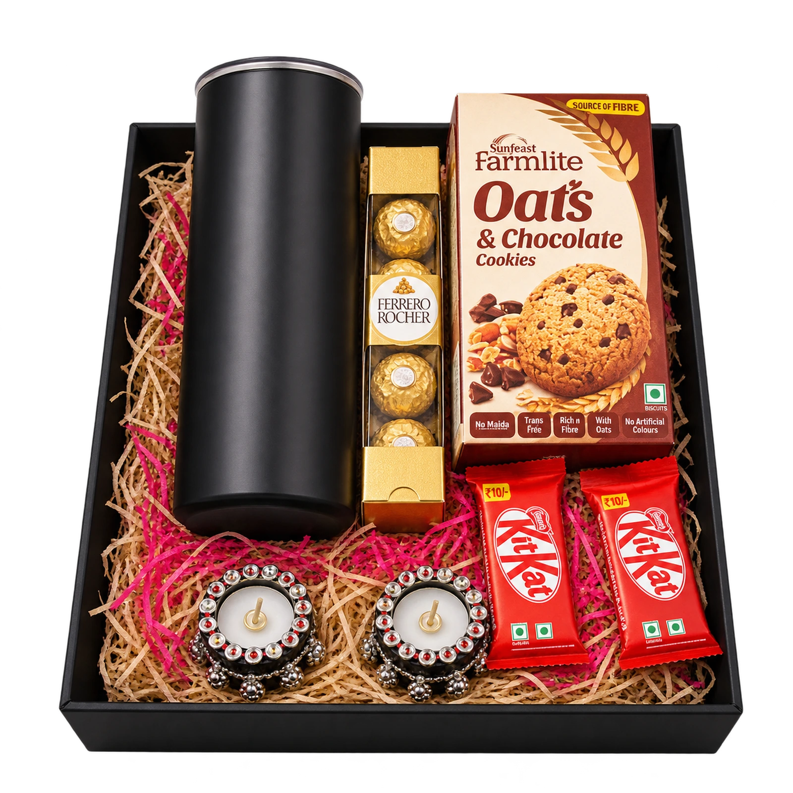 Black Tumbler, Cookie, Chocolate & Diya Kit — Diwali 2026 catalogue, page undefined
