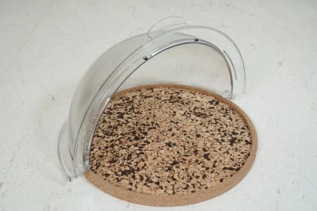 Cork Dessert Display Tray with Glass