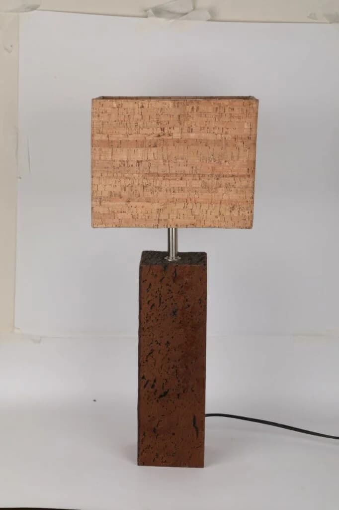 Tall Cork Table Lamp
