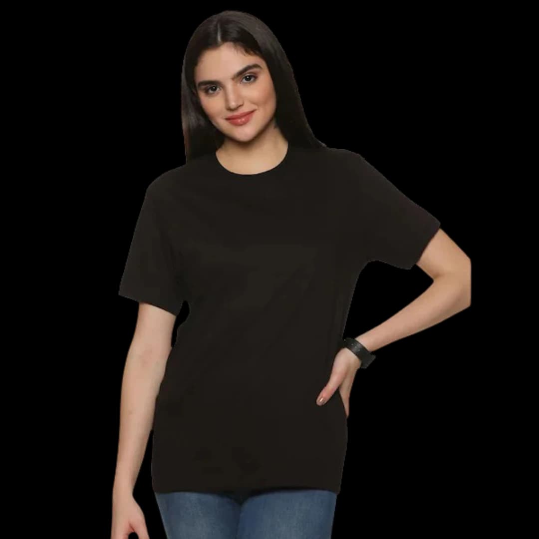 Black Round Neck T-Shirt