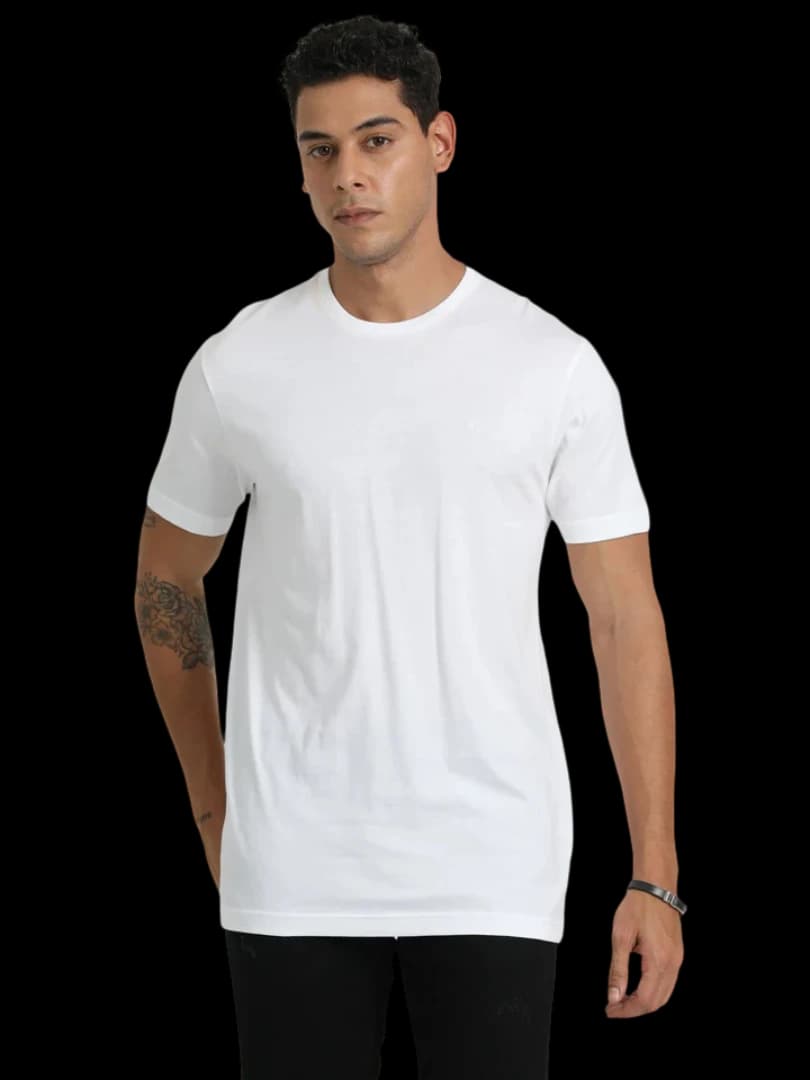 White Round Neck T-Shirt