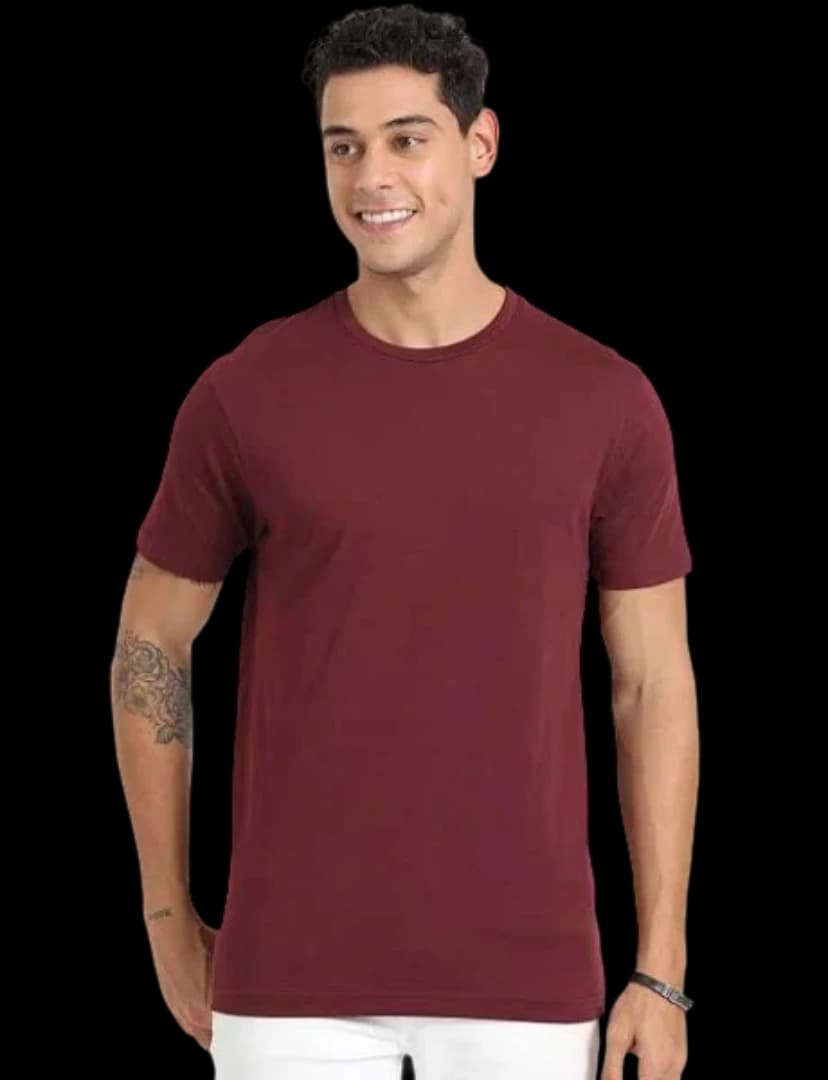 Maroon Round Neck T-Shirt