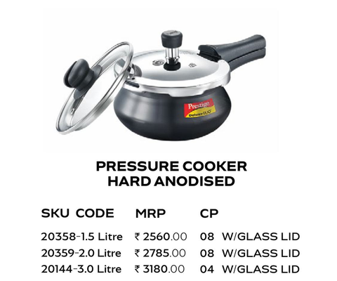 Prestige Pressure Cooker Hard Anodised (with Glass Lid) by Prestige — Diwali 2026 catalogue, page 17