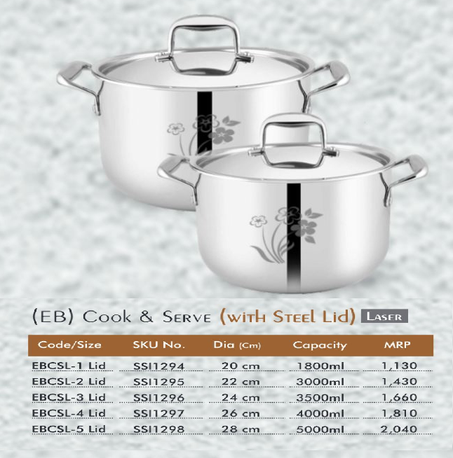 (EB) Cook & Serve with Steel Lid (Laser) — Diwali 2026 catalogue, page 18
