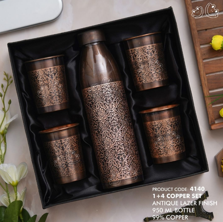 1+4 Copper Set — Antique Lazer Finish — Diwali 2026 catalogue, page 19