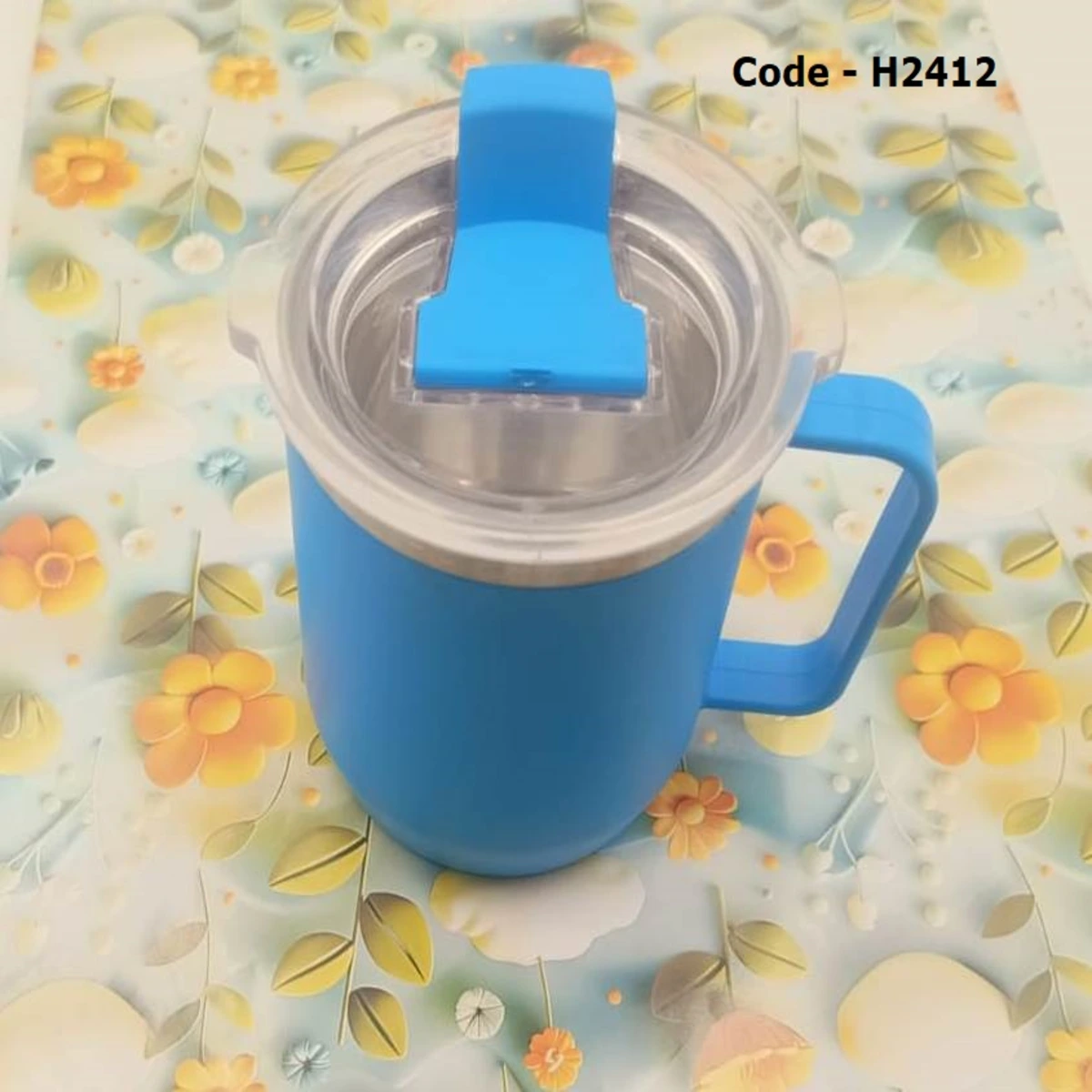 H2412 - Stainless Steel coffee mug with handle